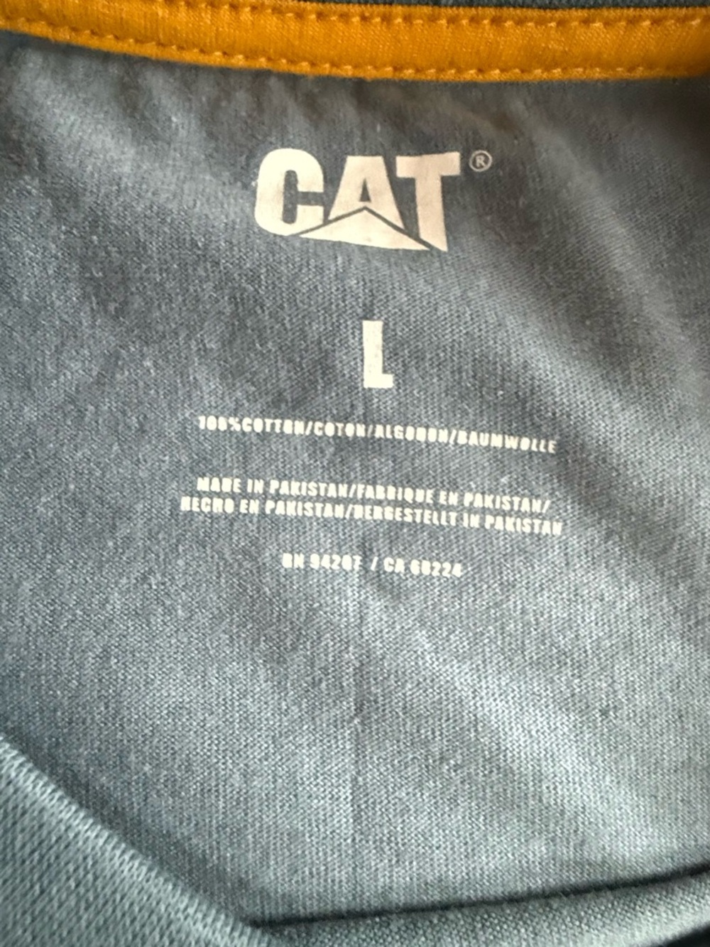 Caterpillar Blue Short Sleeve CAT Logo Tee - Picture 4 of 8